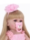 Говорящая силиконовая кукла Реборн девочка Лилиан, 55 см